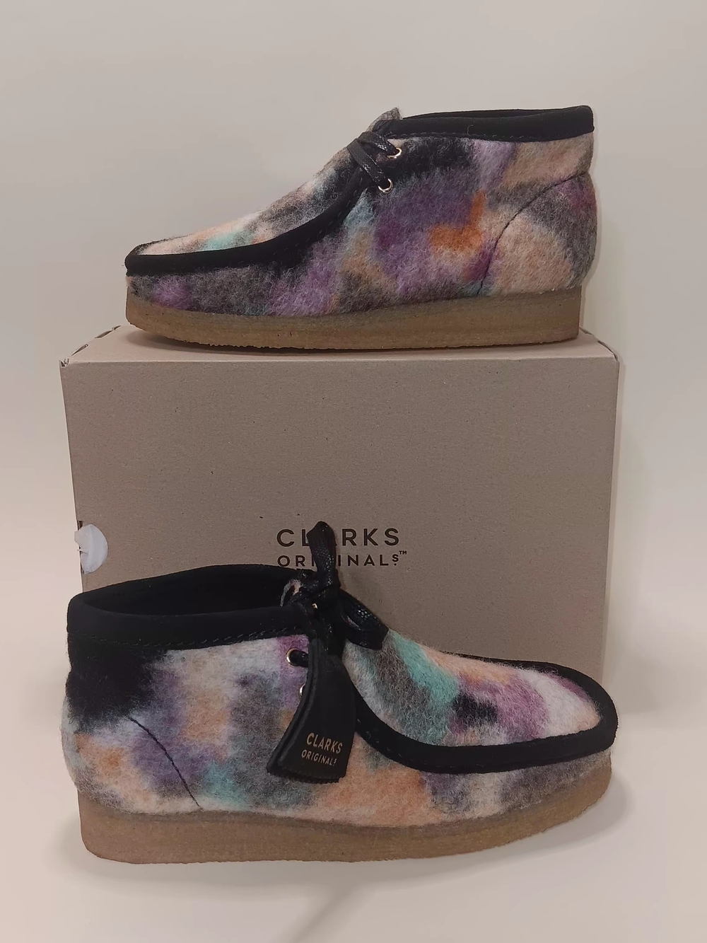 Clarks Wool With Black Suede Trim